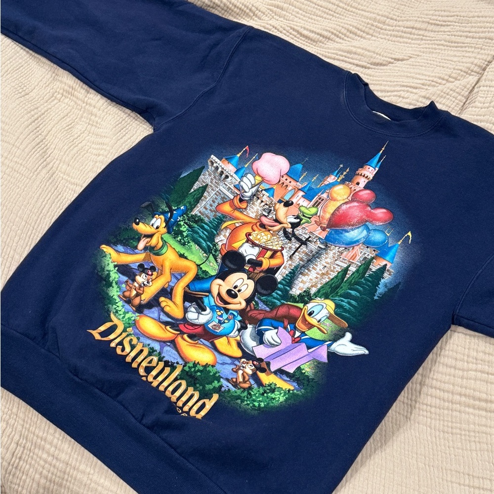 Disney Navy Blue Sweatshirt with Mickey and Friends